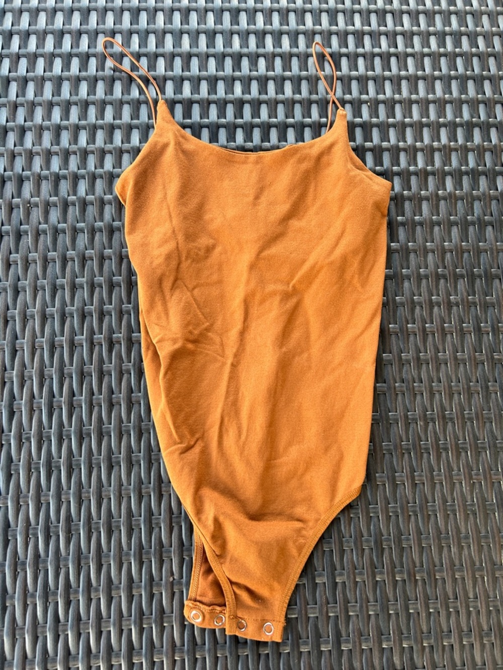 By Together Rust Brown Spaghetti Strap Bodysuit